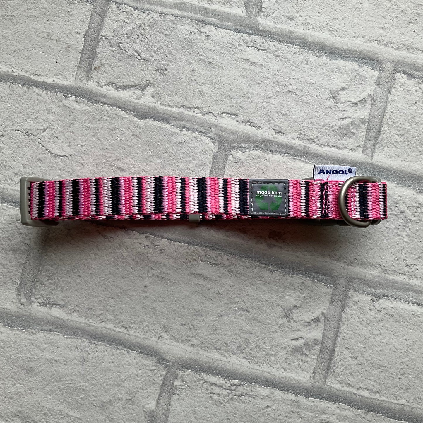 Hot Pink Candy Stripe Collar