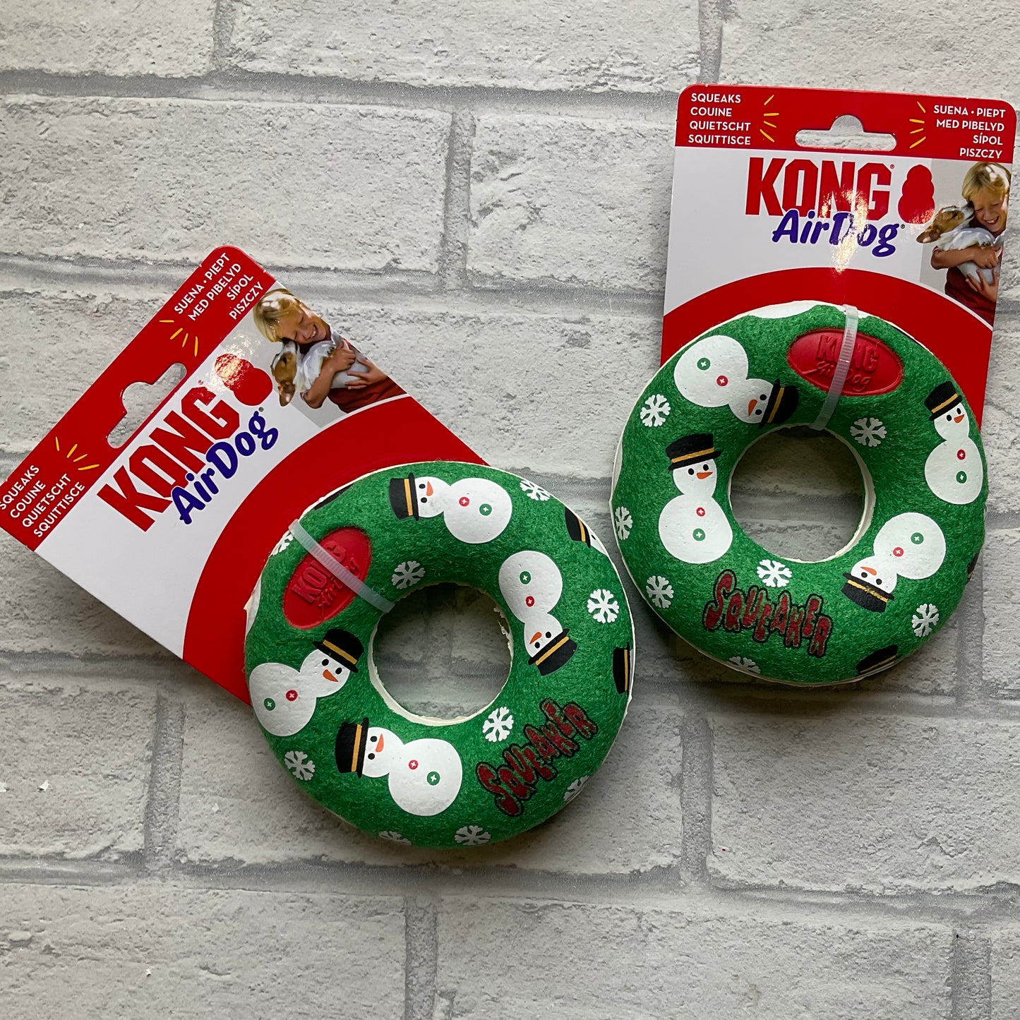 Kong Air Dog Christmas Squeaker DoNut Toy