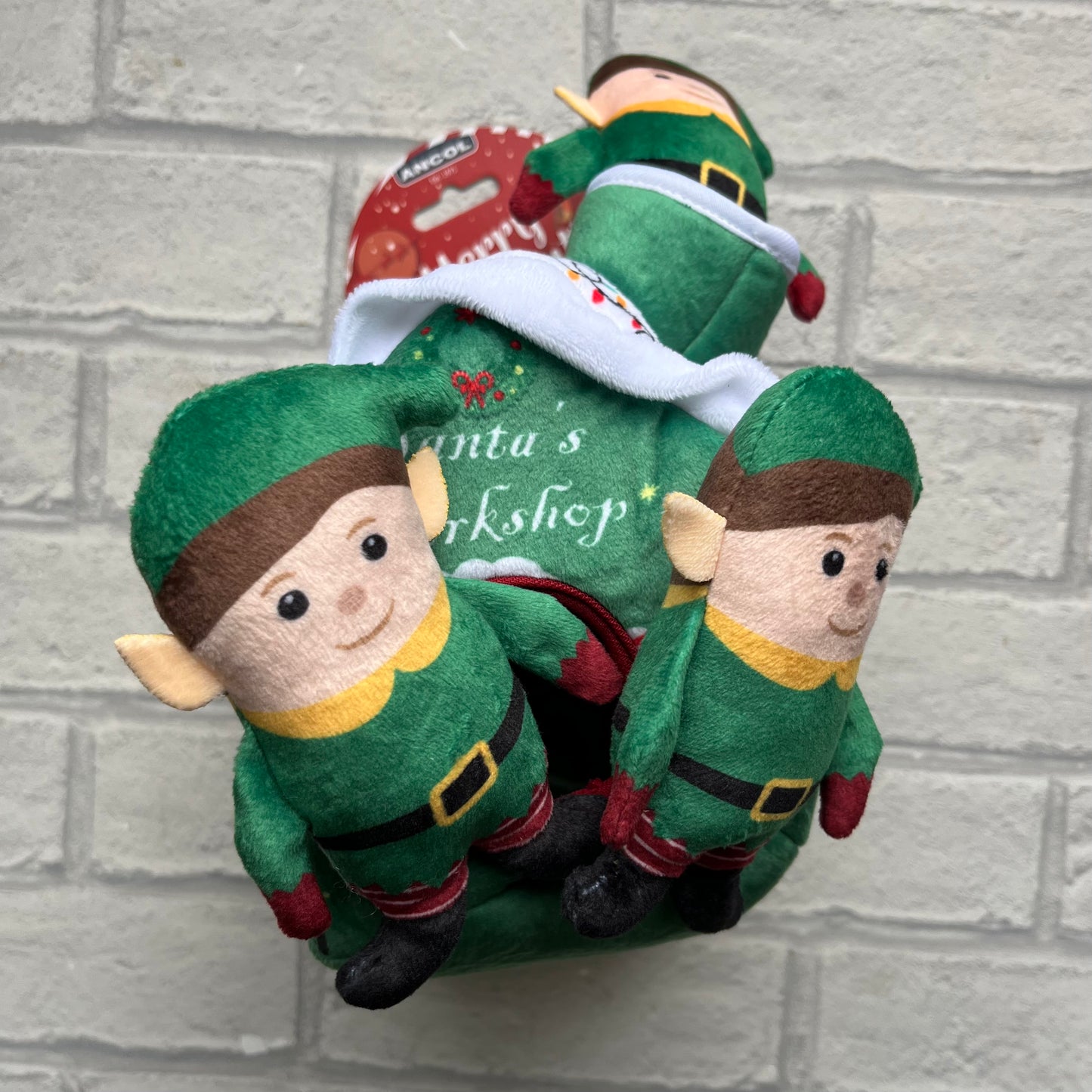 Santa’s Workshop with 3 Elves Christmas Toy