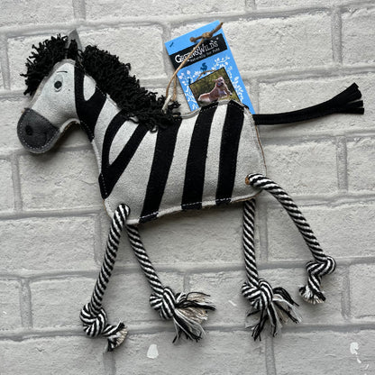 Zambezi the Zebra Eco Dog Toy - Green and Wilds