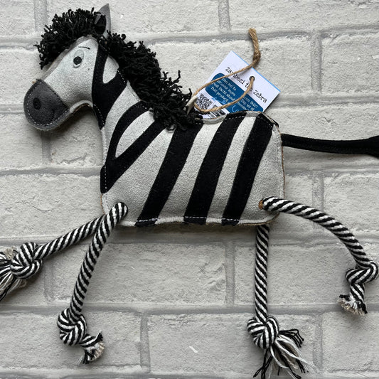 Zambezi the Zebra Eco Dog Toy - Green and Wilds