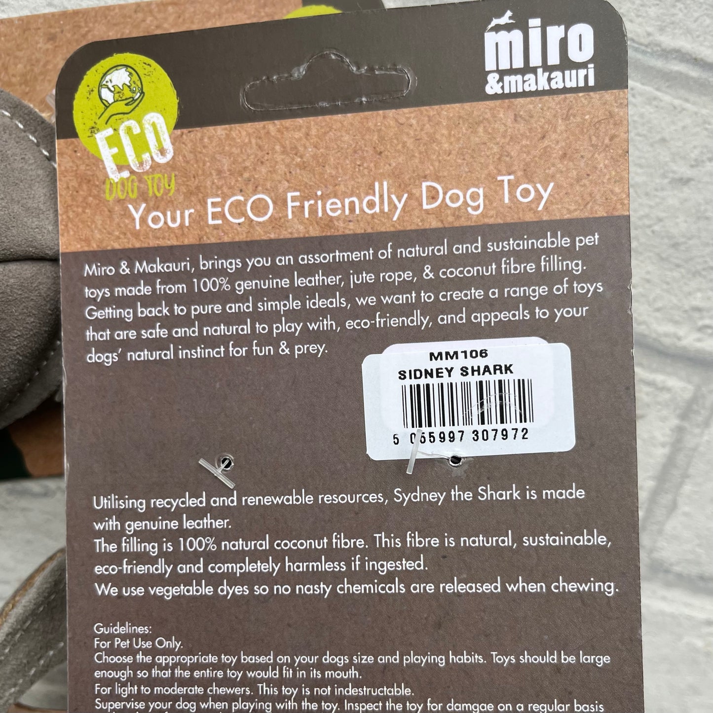 Sidney Shark Eco Friendly Dog Toy