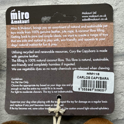 Carlos Capybara Eco Friendly Dog Toy