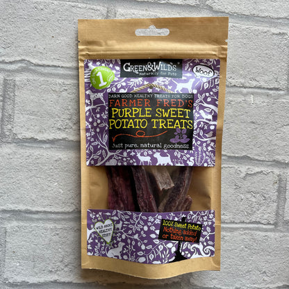 Purple Sweet Potato Dog Treats 100g - Green and Wilds