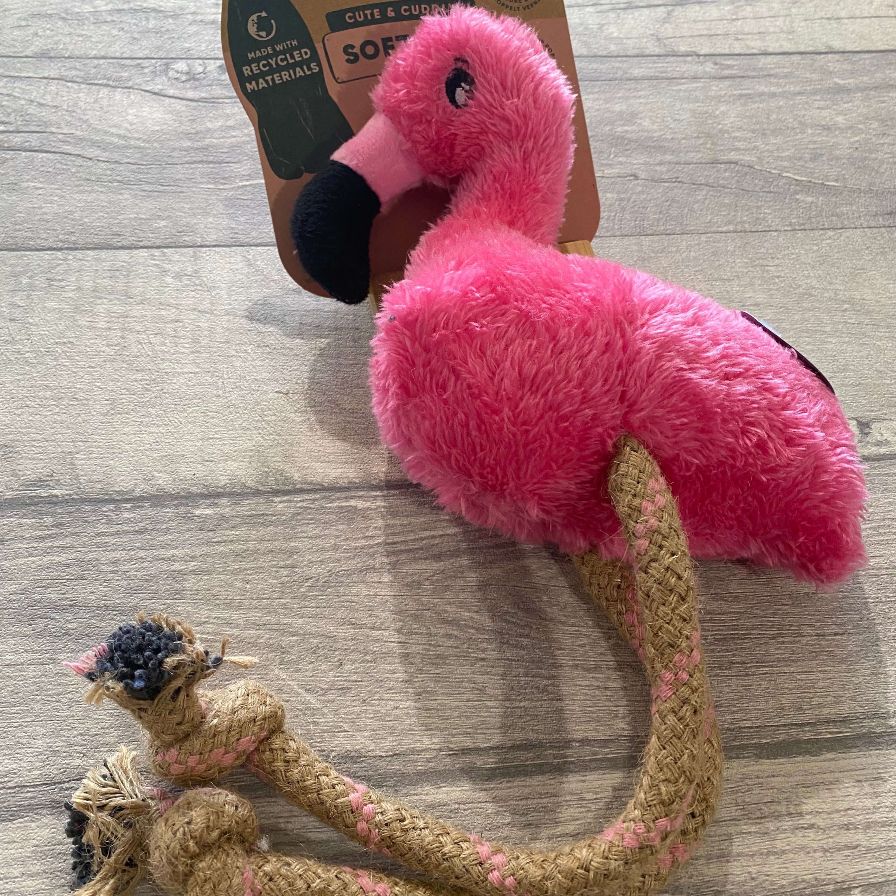 Beco 'Cute & Cuddly' Fernando the Flamingo dog toy