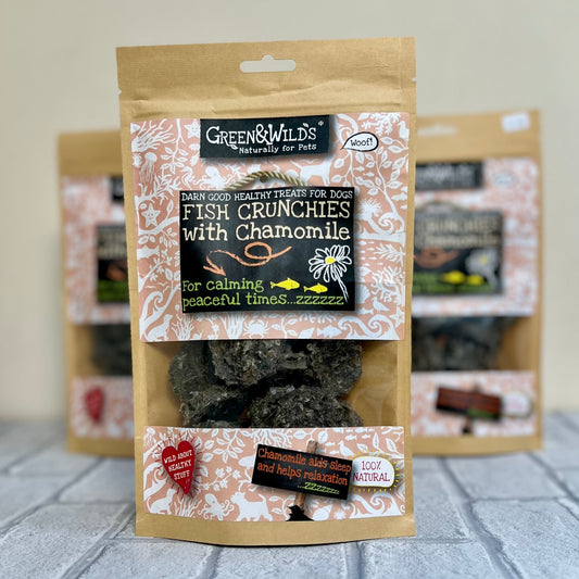 Fish Crunchies with Chamomile Treats - 100g - Green and Wilds