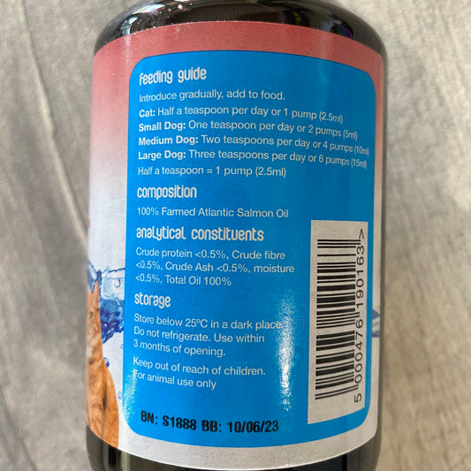 Johnsons Veterinary Salmon Oil 250ml