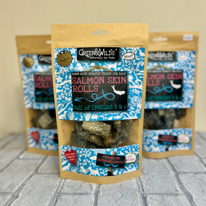 Salmon Skin Rolls 50g - Green and Wilds
