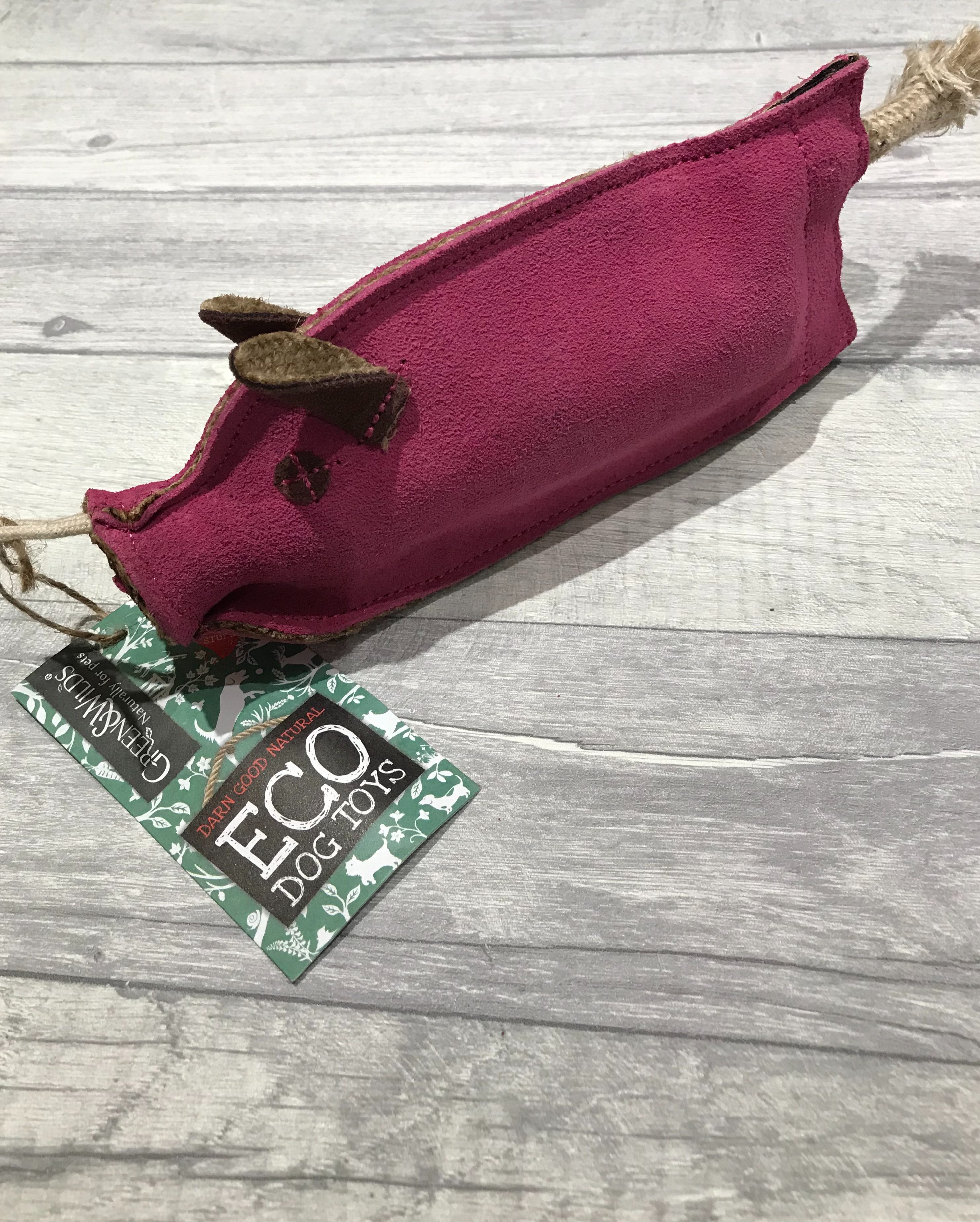 Peggy the Pig Eco Dog Toy - Green and Wilds