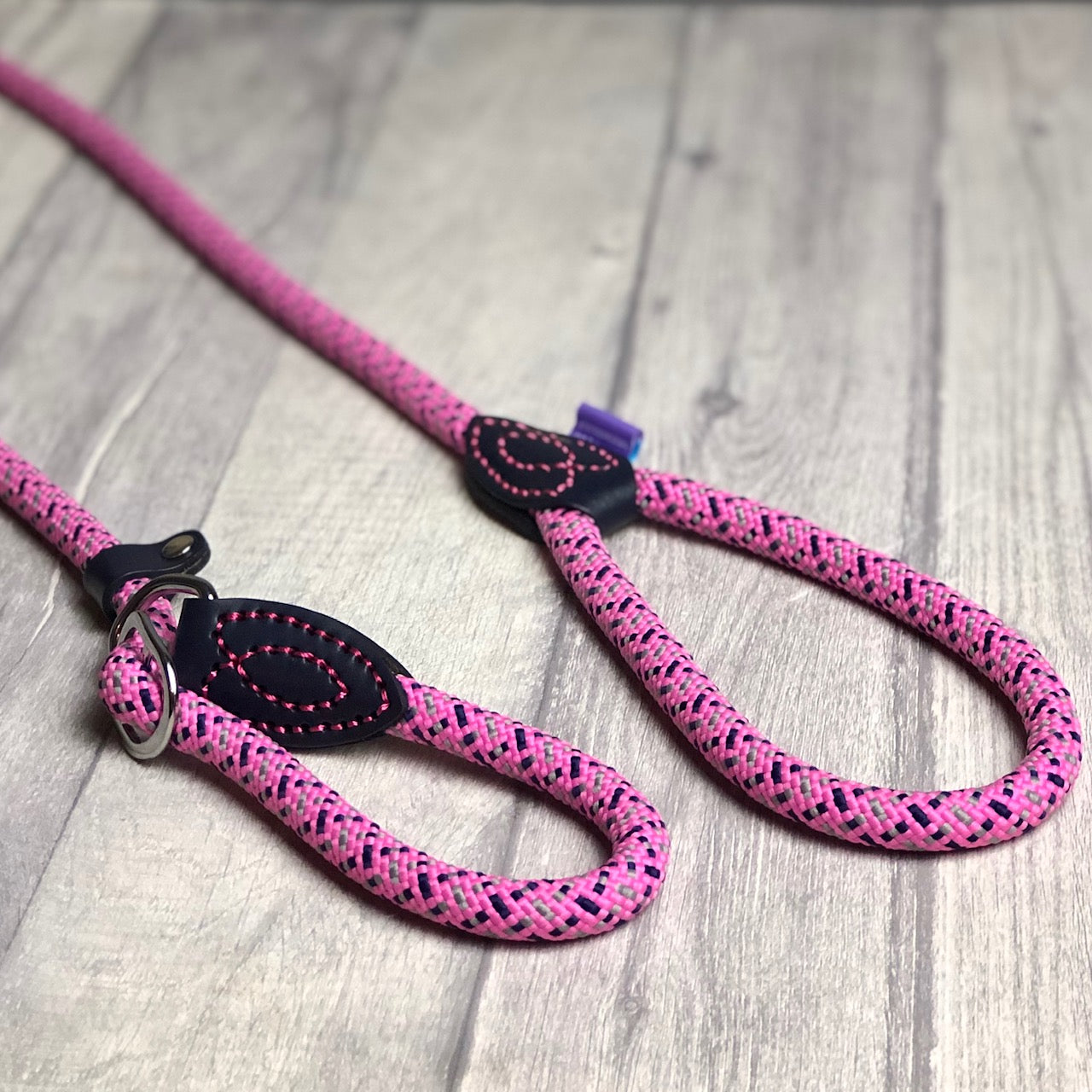 Slip Lead - Pink and Navy