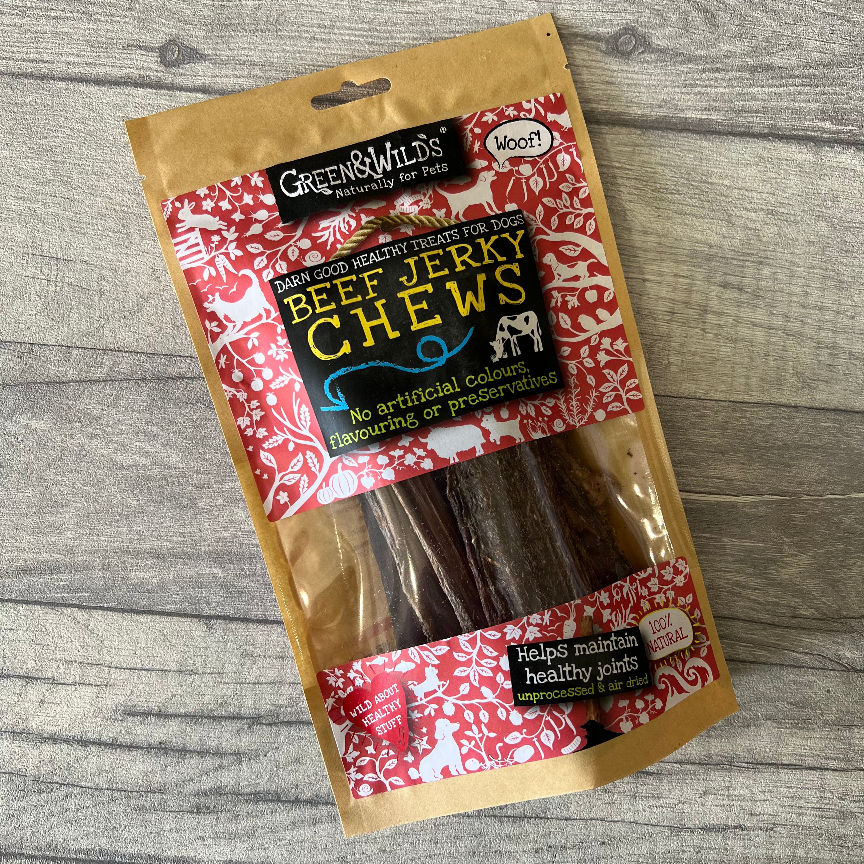 Beef Jerky Chews 100g - Green and Wilds